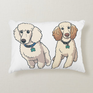 Poodle Siblings Accent Pillow