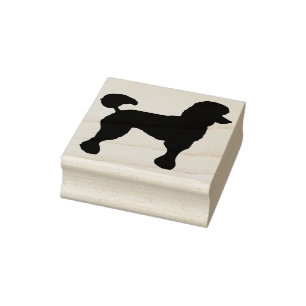 poodle silhouette art stamp