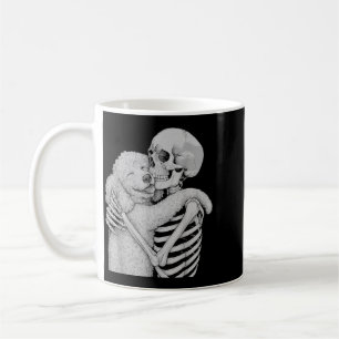 Poodle Skeleton Hug Halloween Dog Lover Coffee Mug