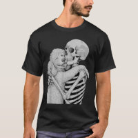 Poodle Skeleton Hug Halloween Dog Lover