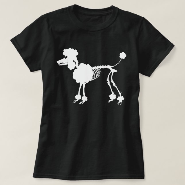 Poodle Skeleton T-Shirt (Design Front)