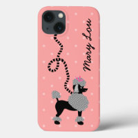 Poodle Skirt Retro Pink and Black 50s Personalized