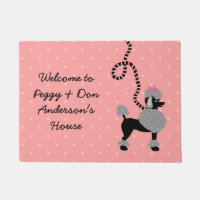 Poodle Skirt Retro Pink Black 50s Modern Welcome