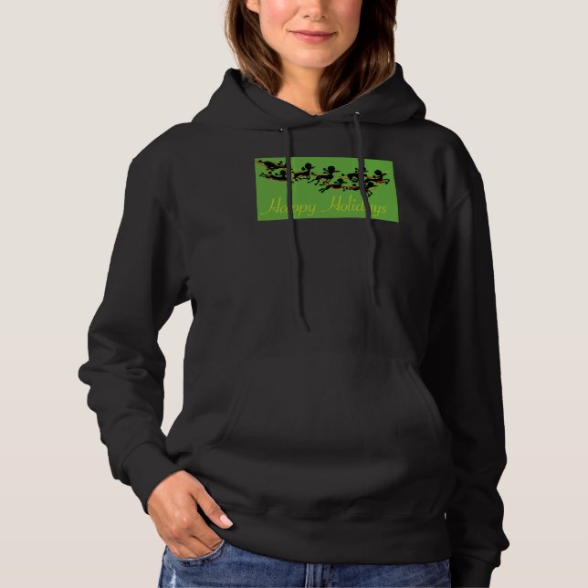 Poodle Sleigh Hoodie (Front)