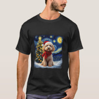Poodle Starry Night Christmas Van Gogh Dog Santa H