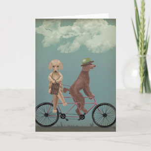 Poodle Tandem Card