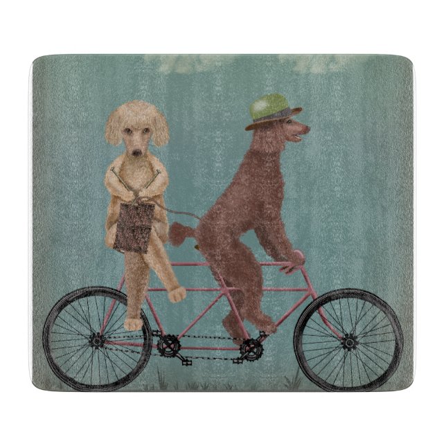 Poodle Tandem Cutting Board (Front)