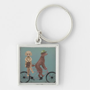 Poodle Tandem Keychain