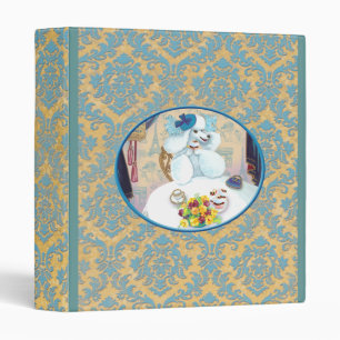 Poodle Tea Party Damask Classeur Album photo
