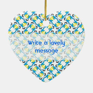 Poodle Time Ceramic Ornament