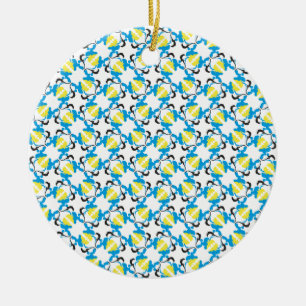 Poodle Time Ceramic Ornament