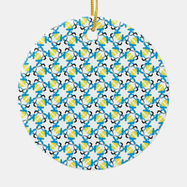 Poodle Time Ceramic Ornament (Front)