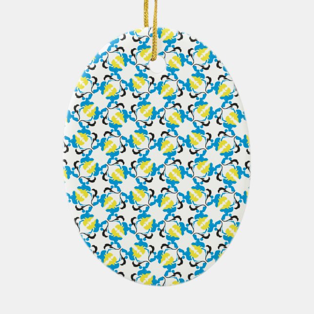 Poodle Time Ceramic Ornament (Back)