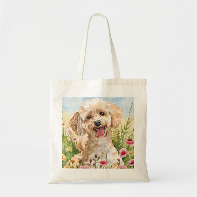 Poodle Tote Bag – Dog Lover Gift (Front)