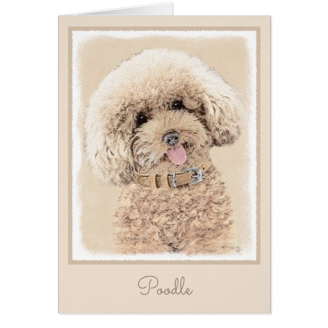 Poodle (Toy, Miniature) Painting Original Dog Art (Front)