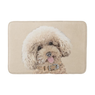 Poodle (Toy, Miniature) Painting Original Dog Art Bath Mat