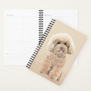 Poodle (Toy, Miniature) Painting Original Dog Art Planner