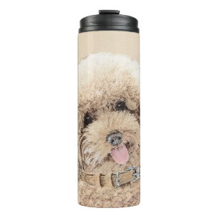 Poodle (Toy, Miniature) Painting Original Dog Art Thermal Tumbler