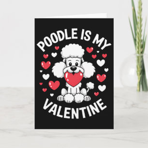 Poodle Valentine Cute Puppy Love Design  Card
