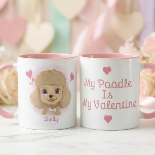 Poodle Valentine Mug Personalized Pet Lover Gift