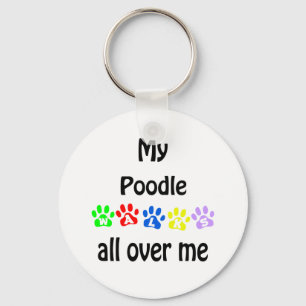 Poodle Walks Design Keychain