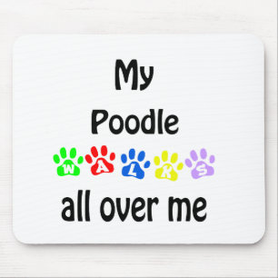 Poodle Walks Design Mouse Pad
