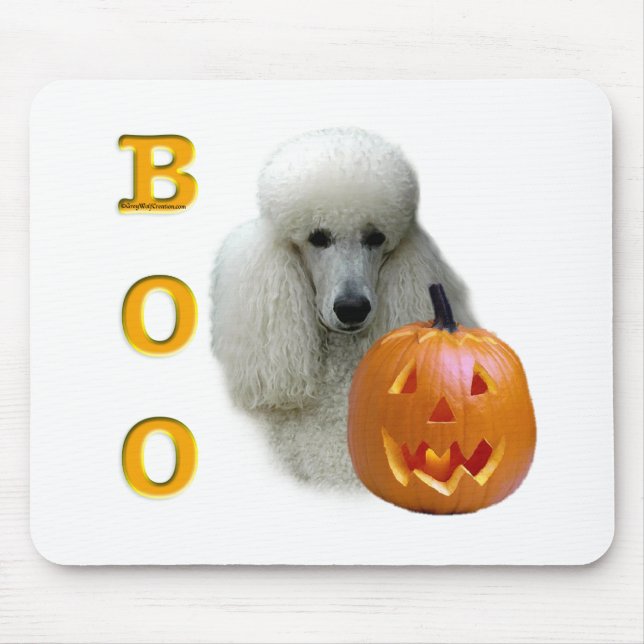 Poodle (White Coated) Boo Mouse Pad (Front)