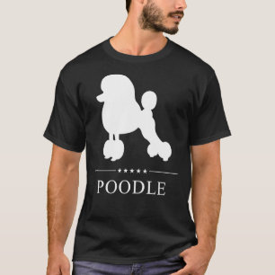 Poodle White Silhouette T-Shirt