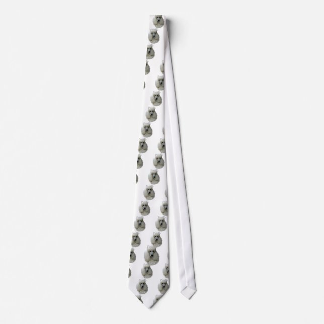 Poodle (wht) Dad 2 Tie (Front)