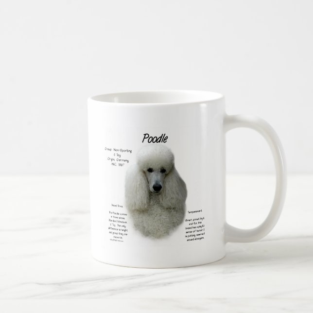 Poodle (wht) History Design Coffee Mug (Right)