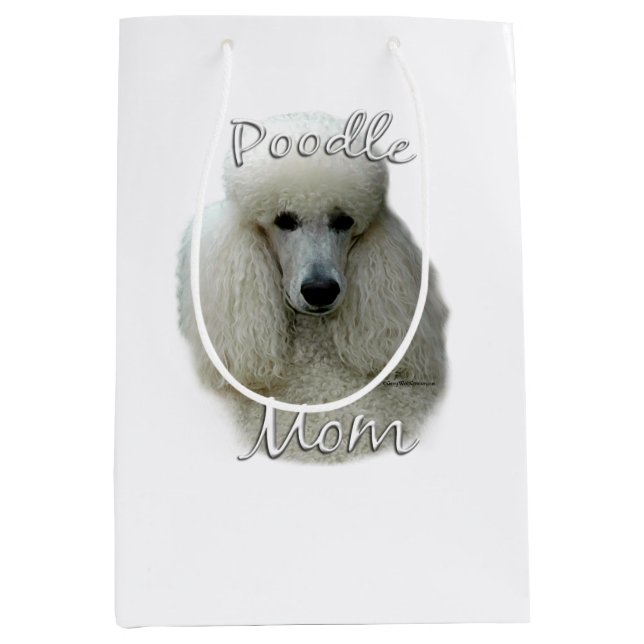Poodle (wht) Mom 2 Medium Gift Bag (Front)