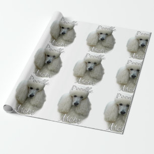 Poodle (wht) Mom 2 Wrapping Paper