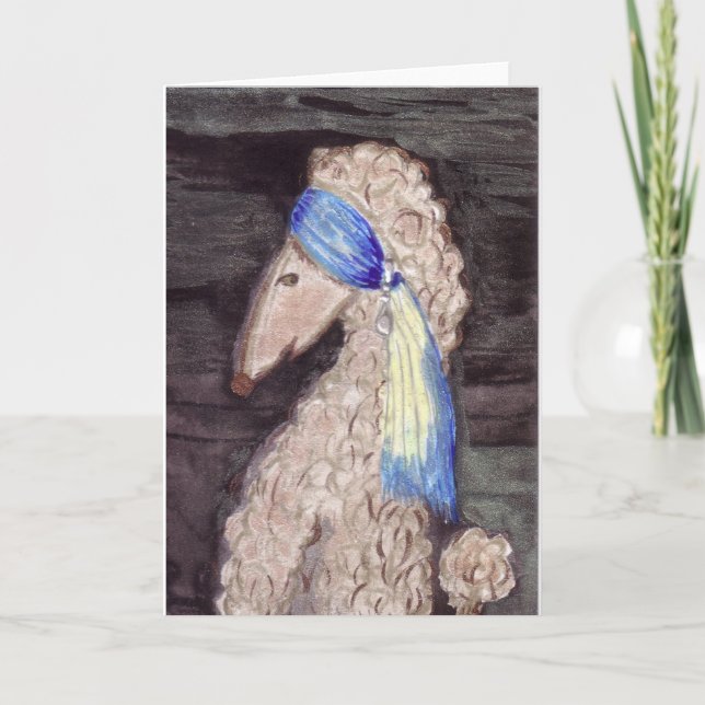 Poodle with the Pearl Earring Card (Front)