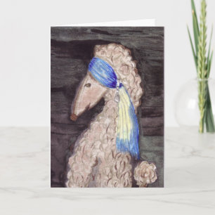Poodle with the Pearl Earring Card