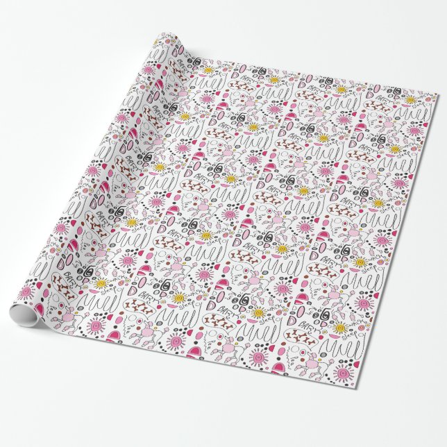 POODLE WRAPPING PAPER (Unrolled)