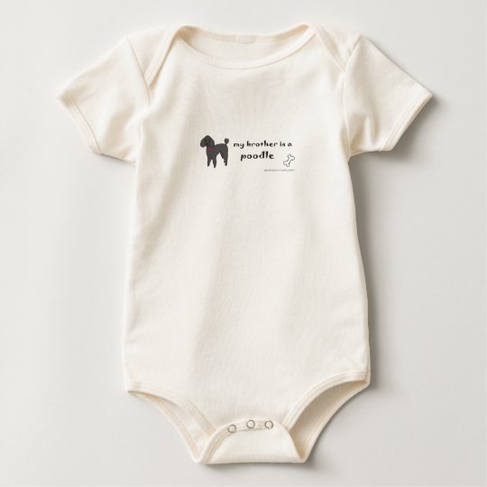 PoodleMiniBlkBrother Baby Bodysuit
