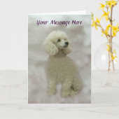 Poodles Are Heavenly Greeting Card (Yellow Flower)