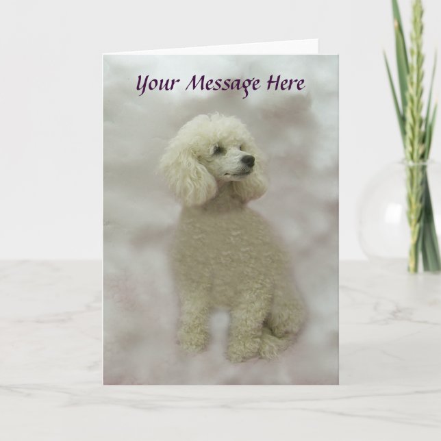Poodles Are Heavenly Greeting Card (Front)