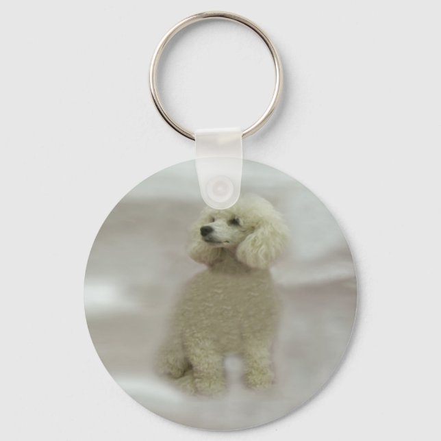Poodles Are Heavenly Keychain (Front)