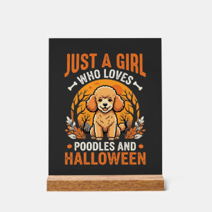 Poodles Halloween Fille Conception Amoureux de Chi