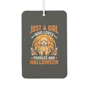 Poodles Halloween Girl Dog Lover Design_1 Air Freshener
