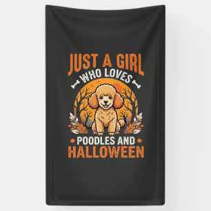 Poodles Halloween Girl Dog Lover Design_1 Banner