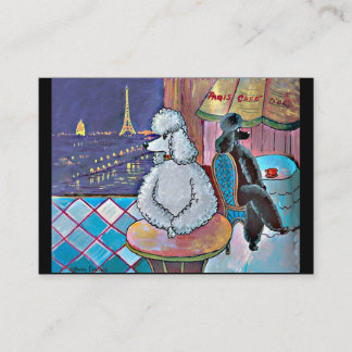 Poodles Paris Café Carte de visite