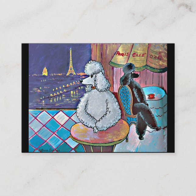 Poodles Paris Café Carte de visite (Devant)