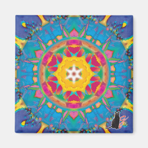 Poof Ball Kaleidoscope Magnet