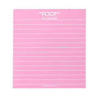 *POOF* C'est fini ! ! ! Bloc-note