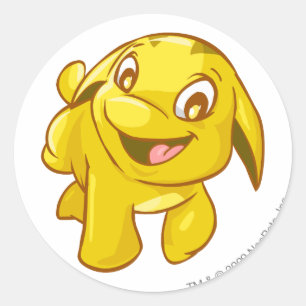 Poogle Gold Classic Round Sticker