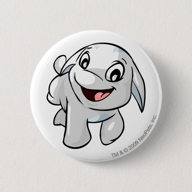Poogle White 2 Inch Round Button (Front)