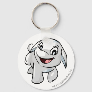 Poogle White Keychain