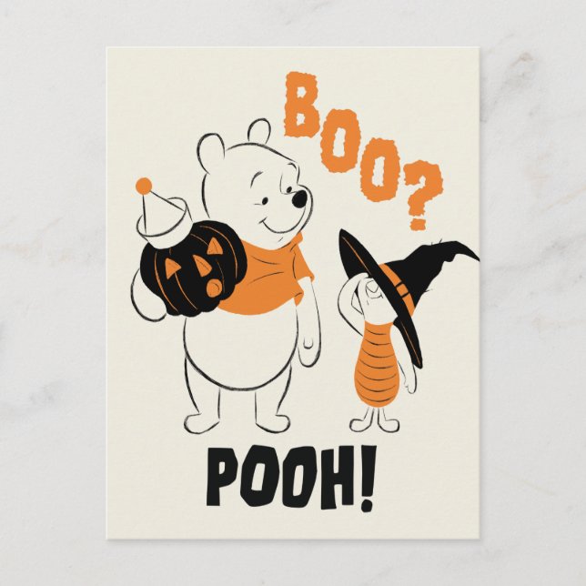 Pooh and Piglet | Boo Pooh Postcard (Front)